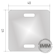 Бирка для кабеля из нержавеющей стали. 40x40x1мм
