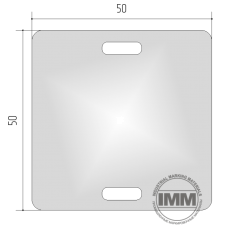 Бирка для кабеля из нержавеющей стали. 50x50х1мм