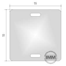 Бирка для кабеля из нержавеющей стали. 55х55x1мм