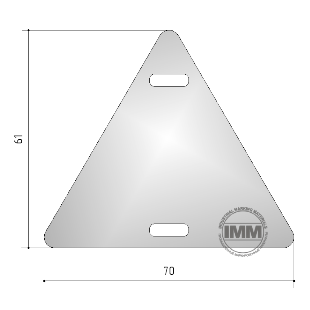 Бирка для кабеля из нержавеющей стали. 70х61x1мм