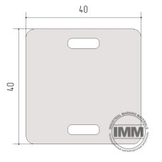 Бирка для кабеля из алюминия 40x40x1мм