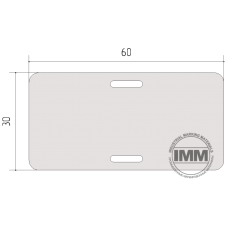 Бирка для кабеля из алюминия 60x30x1мм