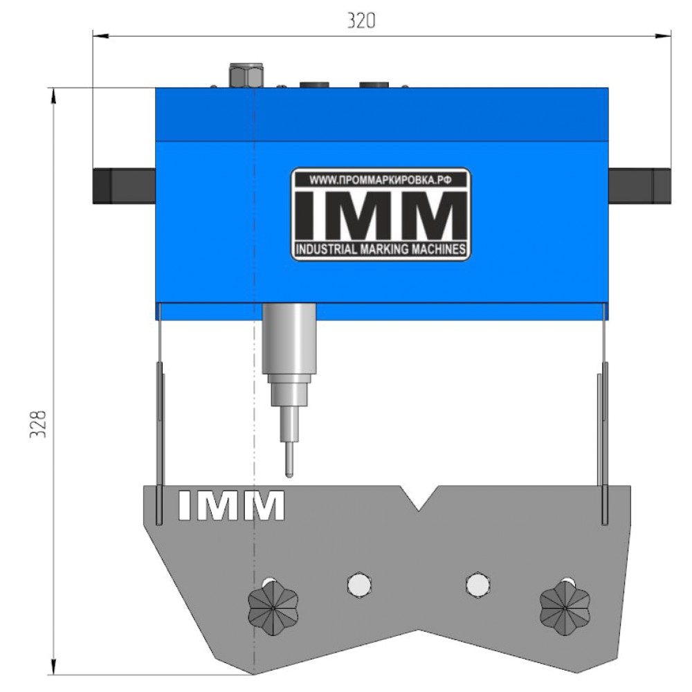 Переносной станок для ударно-точечной маркировки IMM 08TF 150x40